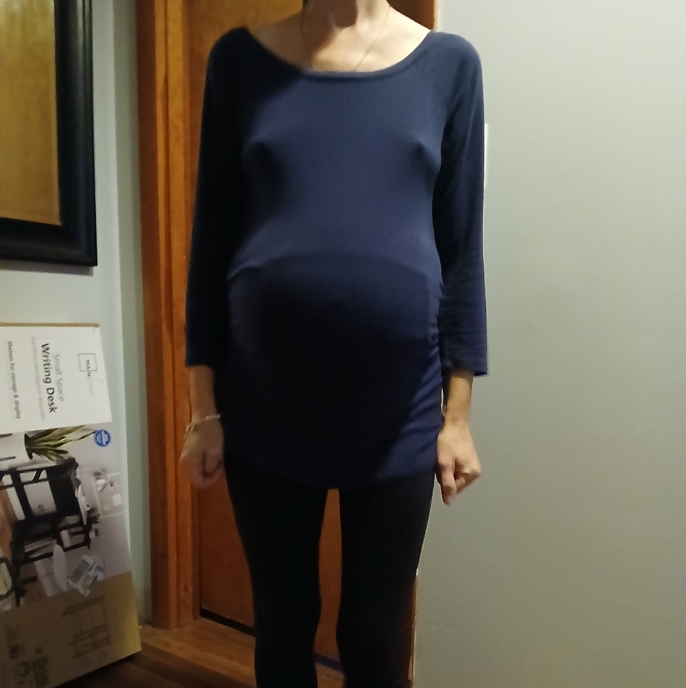 Rosie Pope Dark Blue Maternity Long Sleeve Top